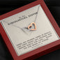 To My Unbiological Sister - Family For Life | Interlocking Unbreakable Hearts Steel Necklace