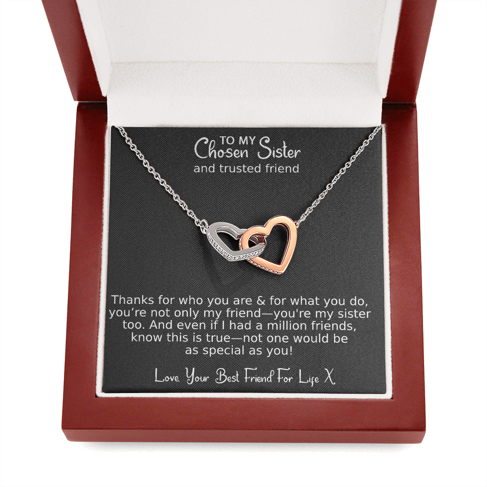 No Friend As Special As You - Best Friend Necklace | Interlocking Hearts Unbreakable Bond Necklace and Gift Box