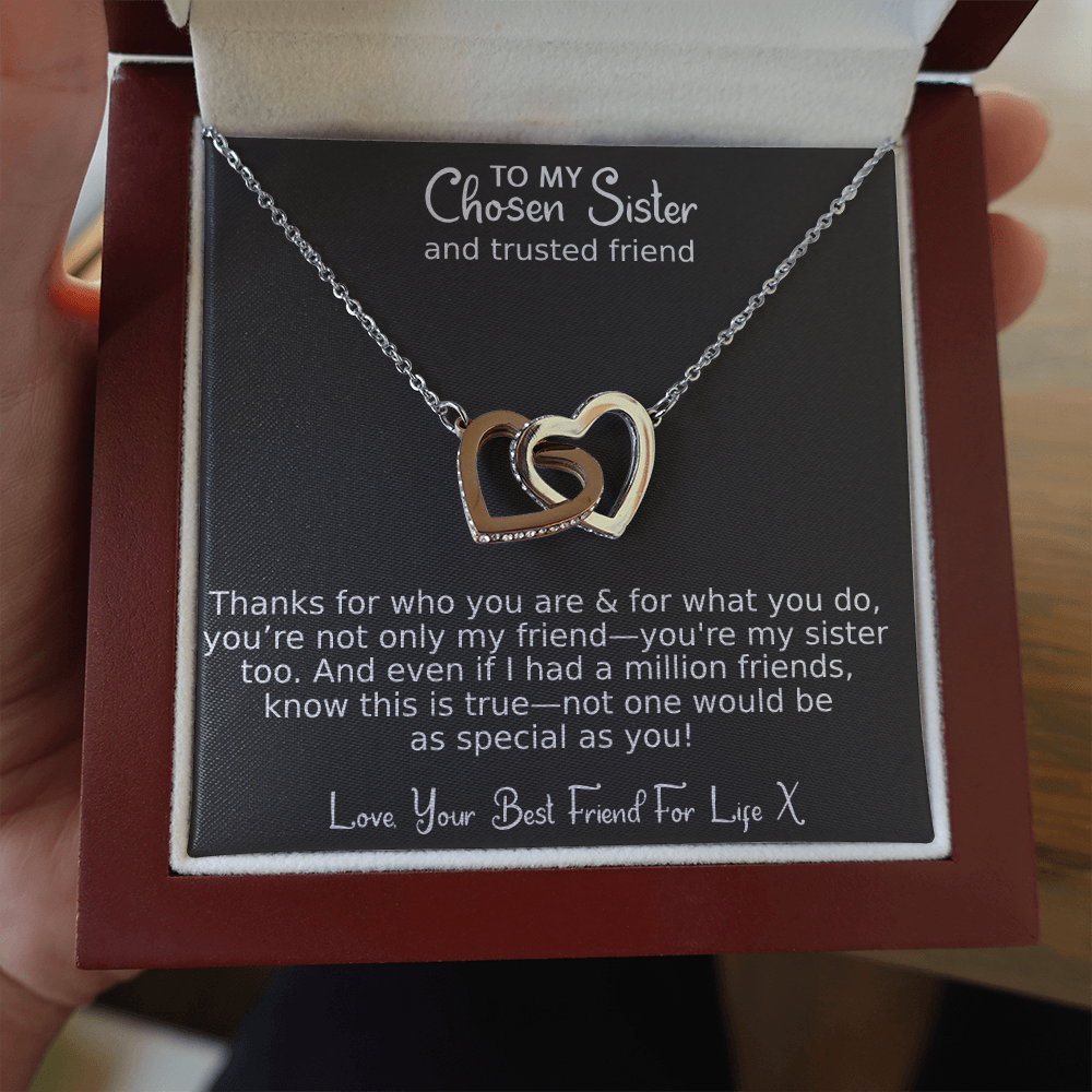 No Friend As Special As You - Best Friend Necklace | Interlocking Hearts Unbreakable Bond Necklace and Gift Box