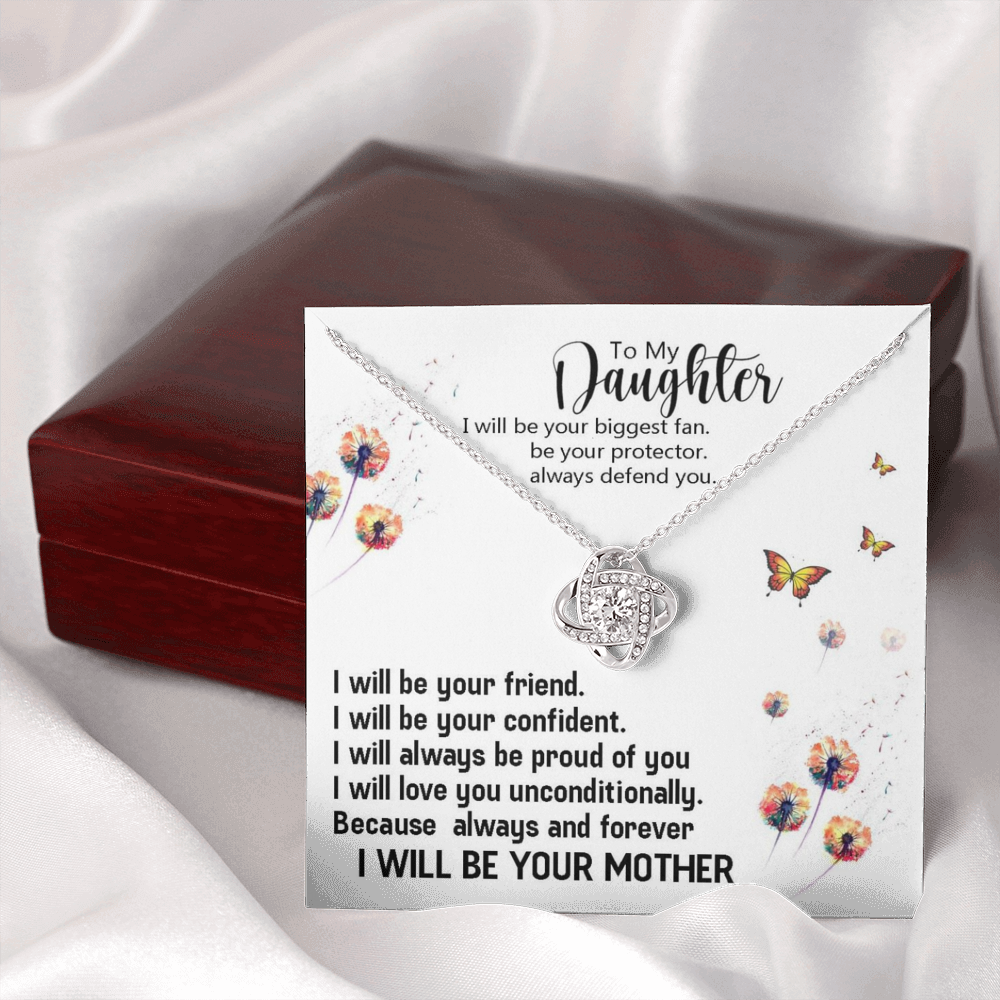 To My Daughter - Your Biggest Fan | Stunning Artisan Crafted 14k Gold Family Knot Necklace
