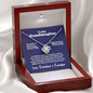 To Our Granddaughter - Love Deeply (Grandpa and Grandma) | 14k White Gold Knot Necklace
