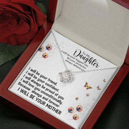 To My Daughter - Your Biggest Fan | Stunning Artisan Crafted 14k Gold Family Knot Necklace