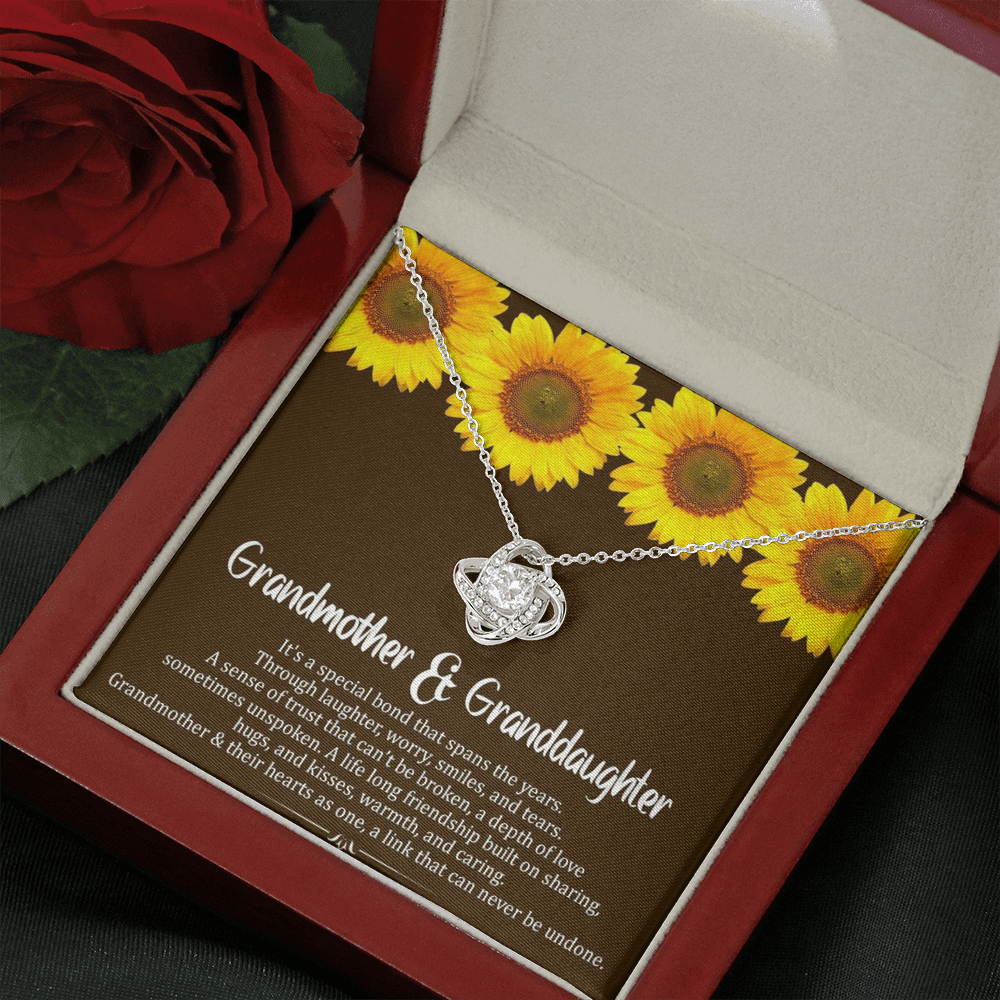 Grand Mother & Grand Daughter - Hearts As One | Artisan Crafted 14k Brilliant Gold Family Knot Necklace