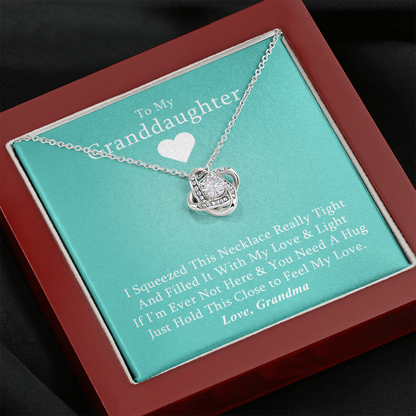 To My Grand Daughter - If I'm Ever Not Here (Love Grandma) | 14k White Gold Artisan Crafted Necklace & Gift Card