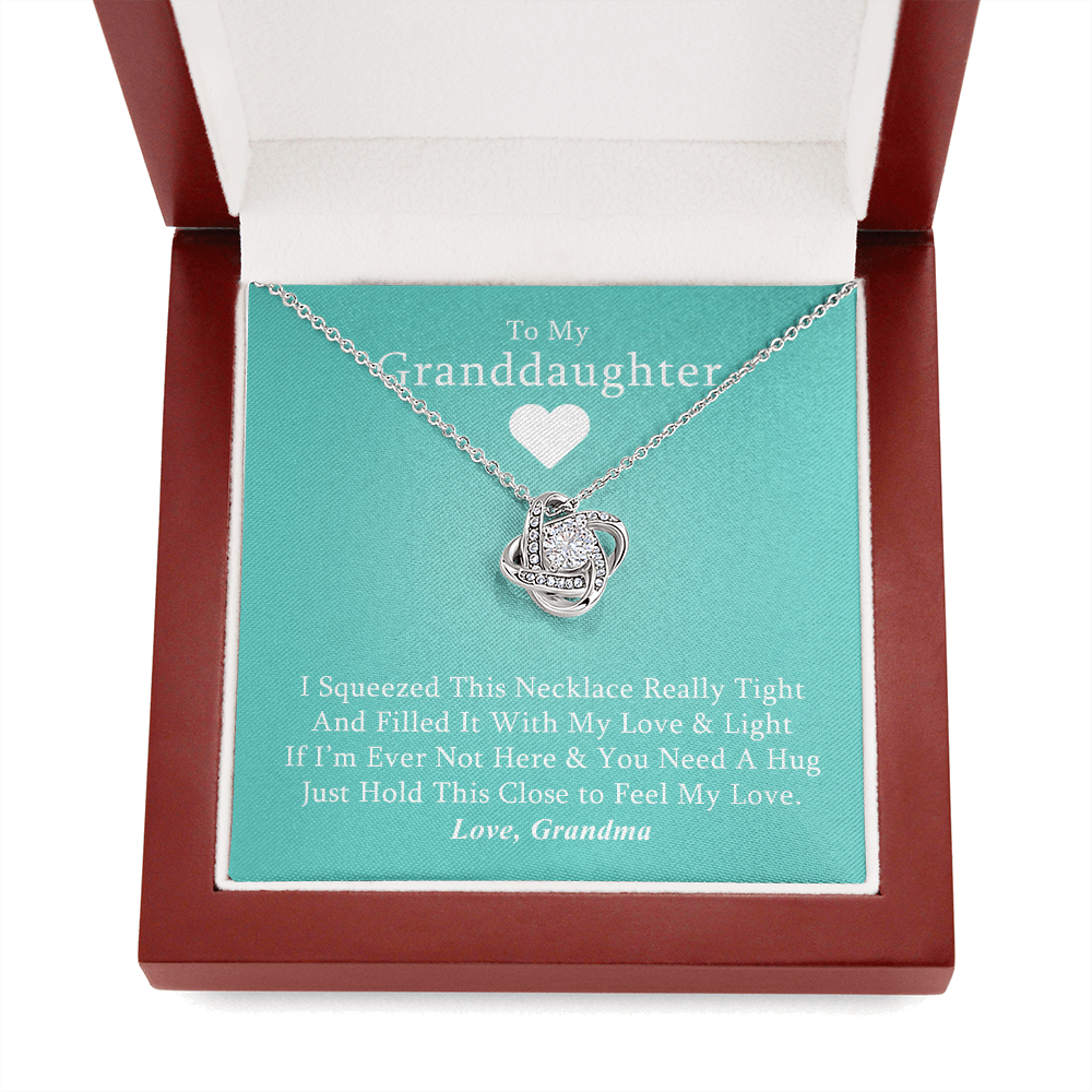 To My Grand Daughter - If I'm Ever Not Here (Love Grandma) | 14k White Gold Artisan Crafted Necklace & Gift Card
