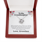 To My Granddaughter, Believe | 14k White Gold Love Knot | Granddaughter Necklace Gift & Poem Card