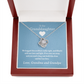 Granddaughter - Our Love (Blue) | Beautiful 14k White Gold Granddaughter Knot Necklace