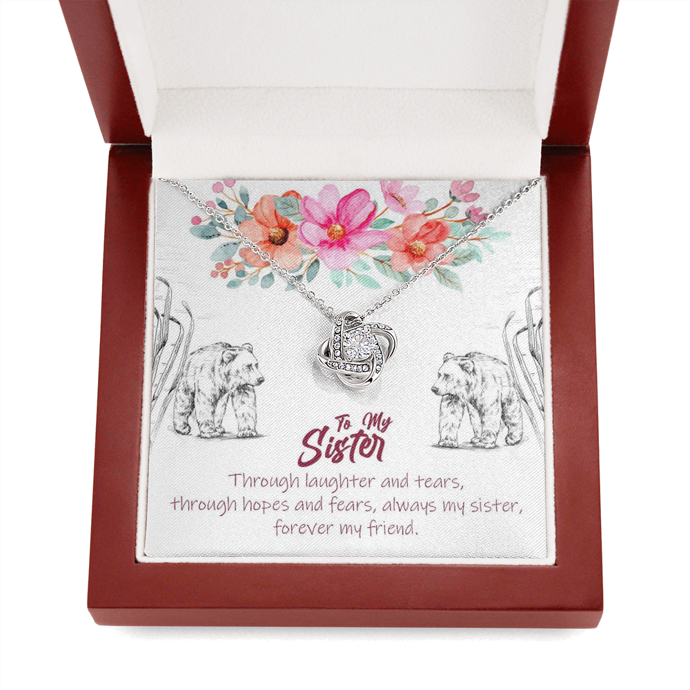 To My Sister - Forever My Friend | Artisan Crafted 14k Gold Family Knot Necklace