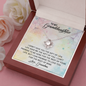To My Granddaughter - Promise to Love You | Beautiful 14k White Gold Family Forever Love Knot | Granddaughter Keepsake Gift w/ Message Card