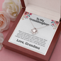 To My Granddaughter, Stand Tall | 14k White Gold Love Knot | Granddaughter Necklace Gift & Poem Card