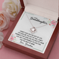 To My Granddaughter - Promise to Love You | Beautiful 14k White Gold Family Forever Love Knot | Granddaughter Keepsake Gift w/ Message Card
