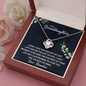 To My Granddaughter - Life Gave Me You | Beautiful 14k White Gold Family Forever Love Knot | Granddaughter Keepsake Gift w/ Message Card