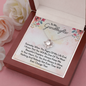 To My Granddaughter - You'll Be In My Heart | Beautiful 14k White Gold Family Forever Love Knot | Granddaughter Keepsake Gift w/ Message Card