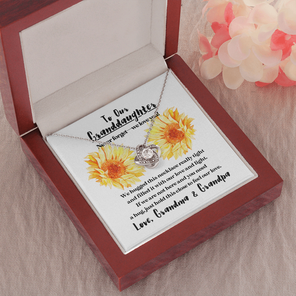 To Our Granddaughter - Love and Light | Beautiful 14k White Gold Family Forever Love Knot