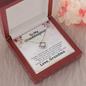 To My Granddaughter, Most Beautiful Chapters | 14k White Gold Love Knot | Granddaughter Necklace Gift & Poem Card
