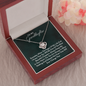 To My Granddaughter - You'll Be In My Heart | Beautiful 14k White Gold Family Forever Love Knot | Granddaughter Keepsake Gift w/ Message Card