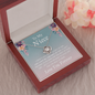 Necklace for Niece | 14k White Gold & Stainless Steel With Box and Poem Card (Lily)