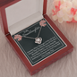 To My Granddaughter - You'll Be In My Heart | Beautiful 14k White Gold Family Forever Love Knot | Granddaughter Keepsake Gift w/ Message Card