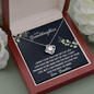To My Granddaughter - Life Gave Me You | Beautiful 14k White Gold Family Forever Love Knot | Granddaughter Keepsake Gift w/ Message Card