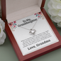 To My Granddaughter, Stand Tall | 14k White Gold Love Knot | Granddaughter Necklace Gift & Poem Card