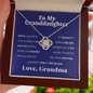 To My Granddaughter - Believe in Yourself As I Believe In You | 14k White Gold Family Knot Necklace