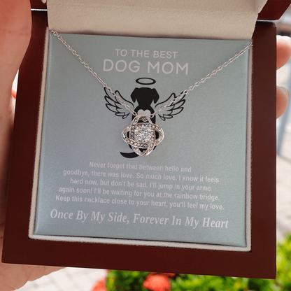 To The Best Dog Mom - There Was Love | 14k White Gold and Stainless Steel Remembrance Necklace