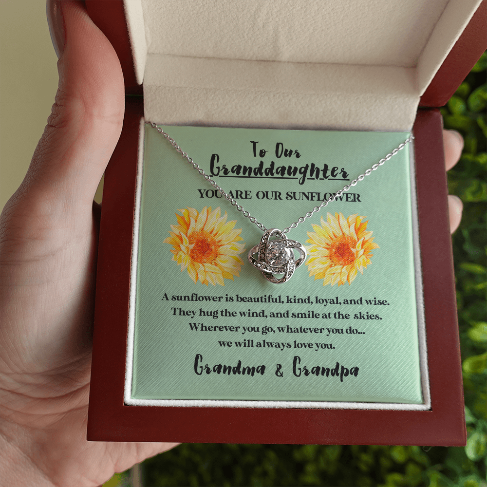 graduation gift granddaughter necklace sunflower