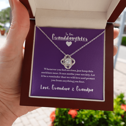 To Our Granddaughter - When You Feel Anxious | 14k White Gold Necklace