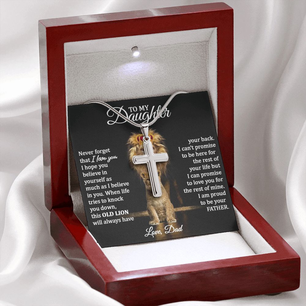 Daughter | Always Have Your Back (Love Dad) Beautiful Cross Necklace