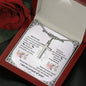 To My Grand Son - Remember How Much You Are Loved | Stunning Artisan Crafted 14k White Gold Cross Necklace