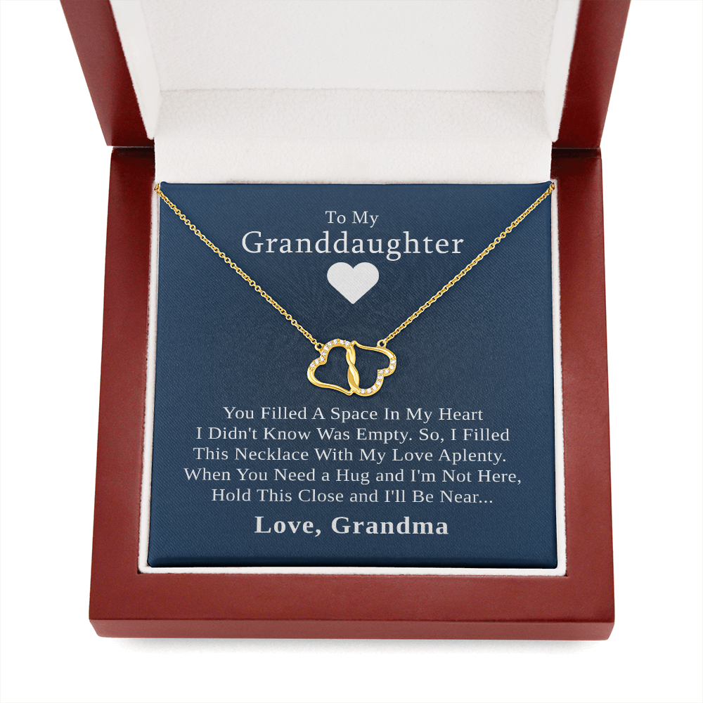 To My Granddaughter From Grandma, You Filled My Heart | Solid 10k Gold & Diamond