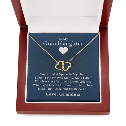 To My Granddaughter From Grandma, You Filled My Heart | Solid 10k Gold & Diamond