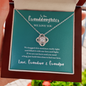 To Our Granddaughter - We Love You - 14k White Gold & Stainless Steel Necklace
