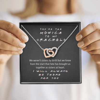 The Monica to My Rachel | Interlocked Hearts Eternal Friendship Necklace