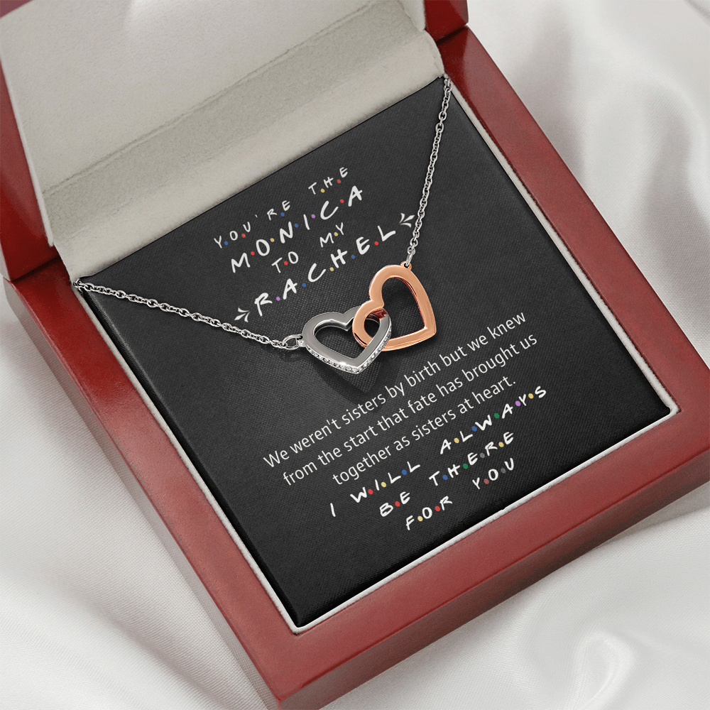 The Monica to My Rachel | Interlocked Hearts Eternal Friendship Necklace