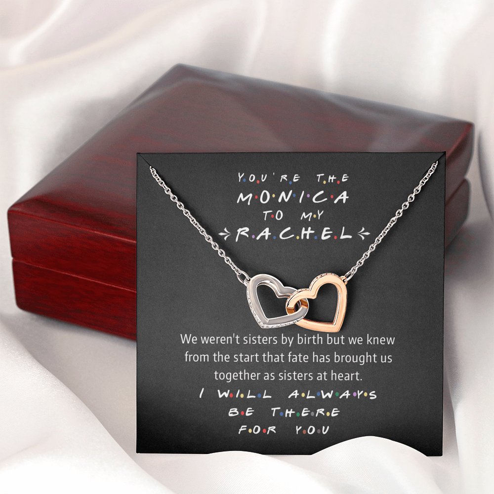 The Monica to My Rachel | Interlocked Hearts Eternal Friendship Necklace