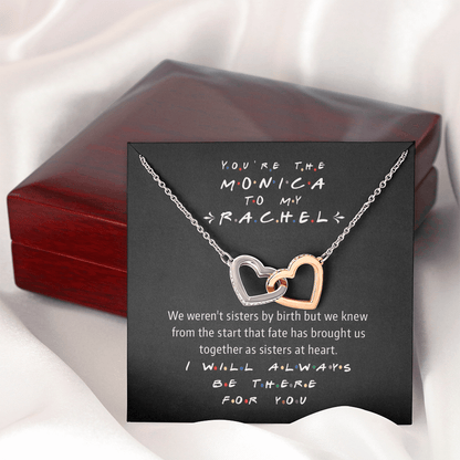 The Monica to My Rachel | Interlocked Hearts Eternal Friendship Necklace