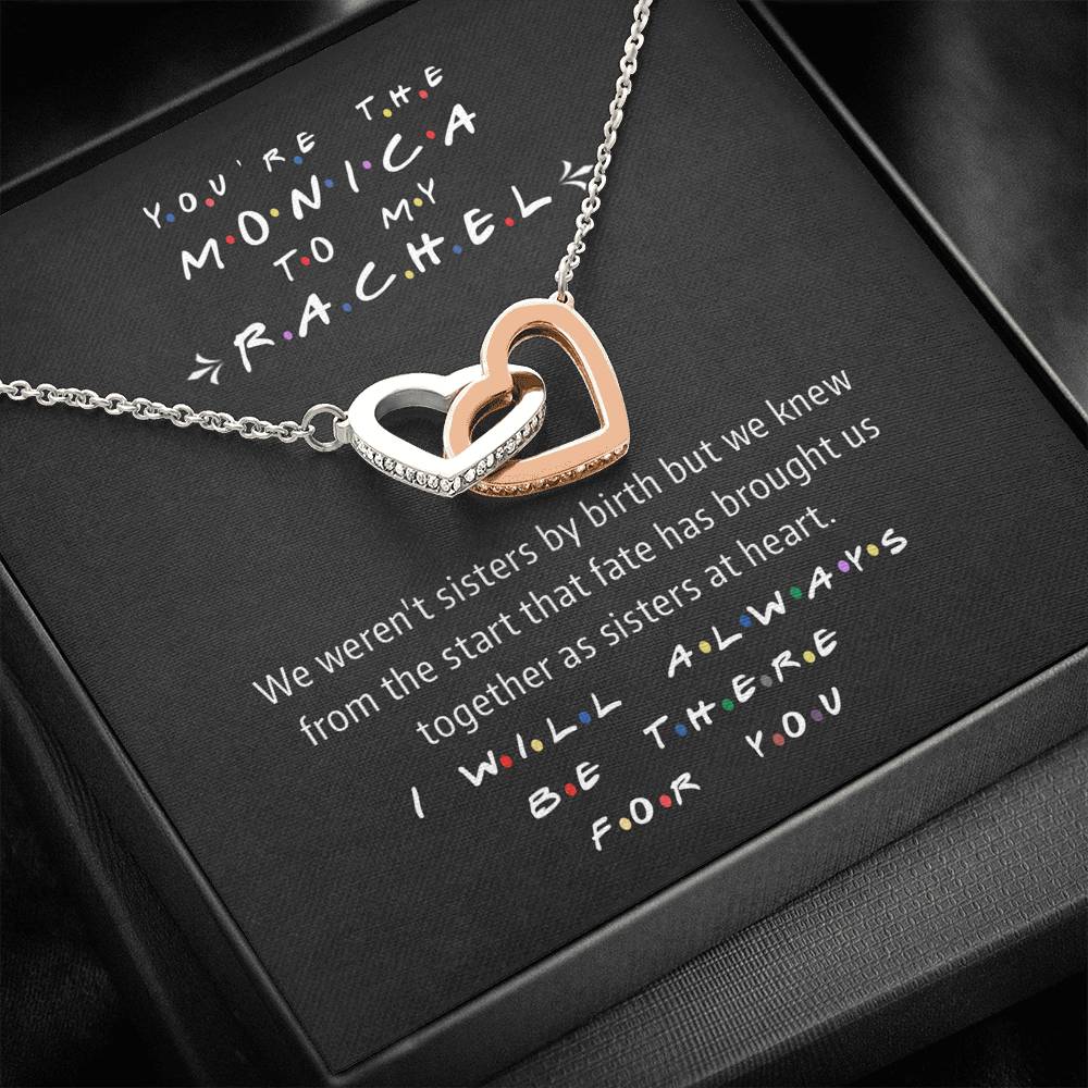 The Monica to My Rachel | Interlocked Hearts Eternal Friendship Necklace