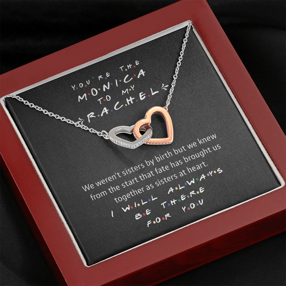 The Monica to My Rachel | Interlocked Hearts Eternal Friendship Necklace