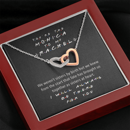 The Monica to My Rachel | Interlocked Hearts Eternal Friendship Necklace