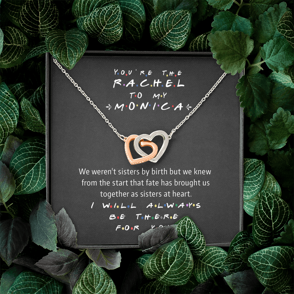 The Rachel to My Monica | Interlocked Hearts Eternal Friendship Necklace