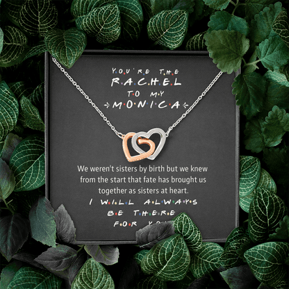 The Rachel to My Monica | Interlocked Hearts Eternal Friendship Necklace