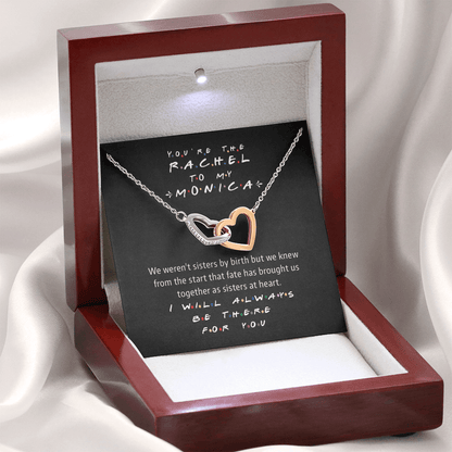 The Rachel to My Monica | Interlocked Hearts Eternal Friendship Necklace