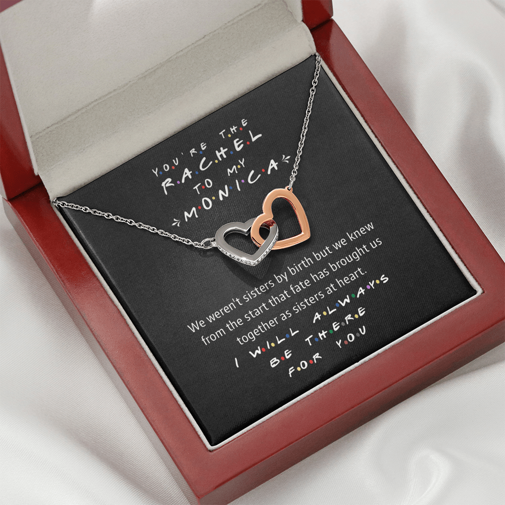 The Rachel to My Monica | Interlocked Hearts Eternal Friendship Necklace