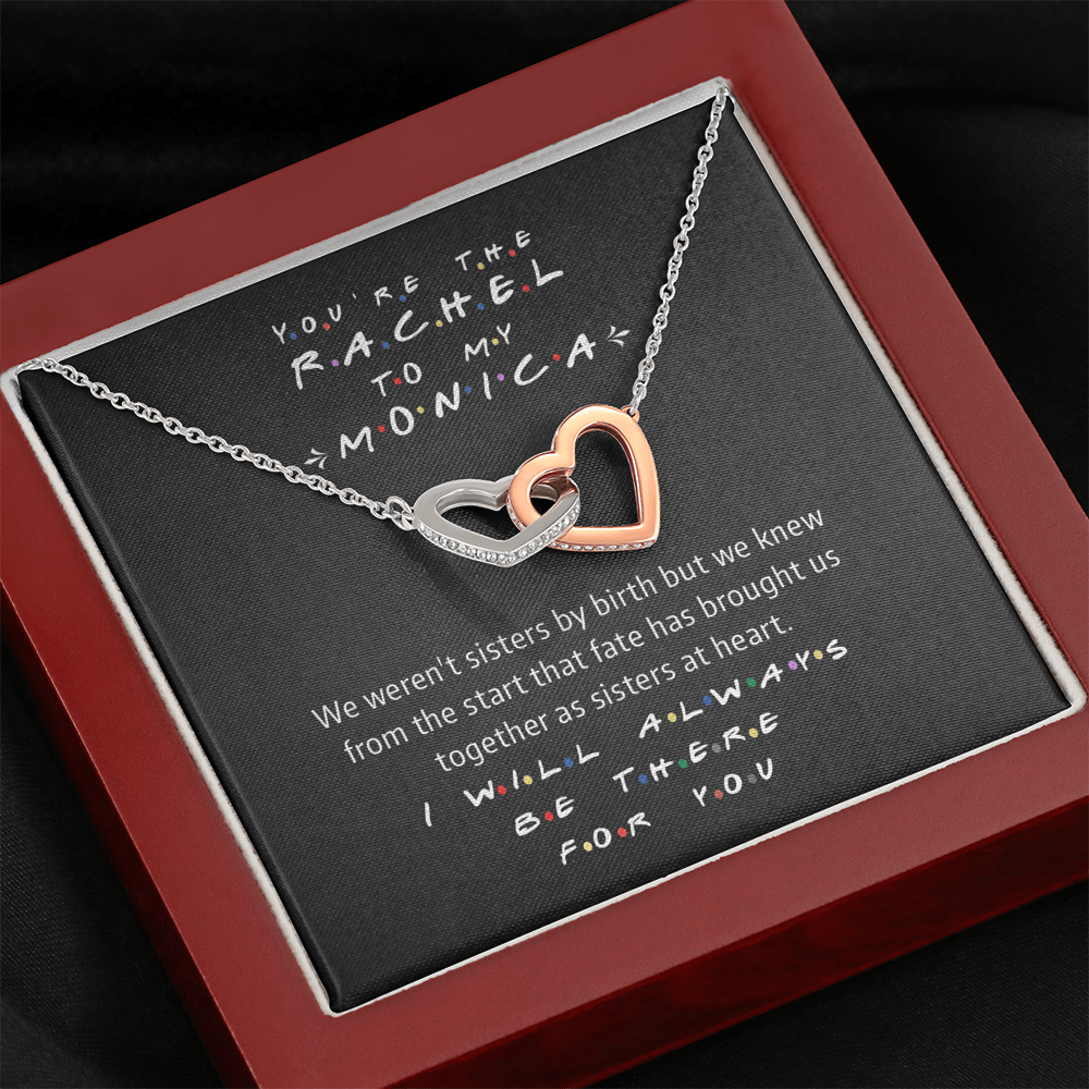 The Rachel to My Monica | Interlocked Hearts Eternal Friendship Necklace