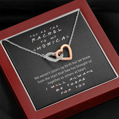 The Rachel to My Monica | Interlocked Hearts Eternal Friendship Necklace